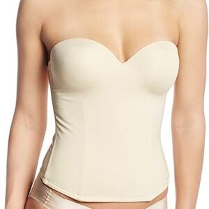 NEW Le Mystère Bridal Seduction Strapless Bustier Longline Bra LY2355 Ivory 106
